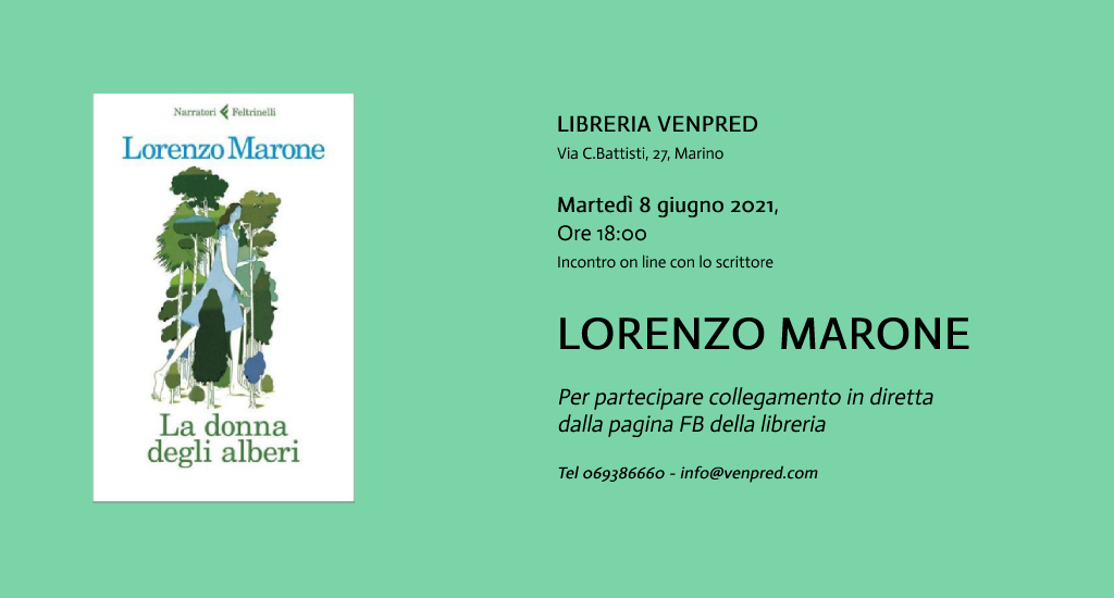 Tuesday 8 June 20216:00 PM Online meeting with the writer LORENZO MARONE